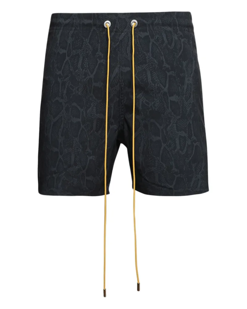 RHUDE Badeshorts mit Schlangen-Optik - Grün Grün