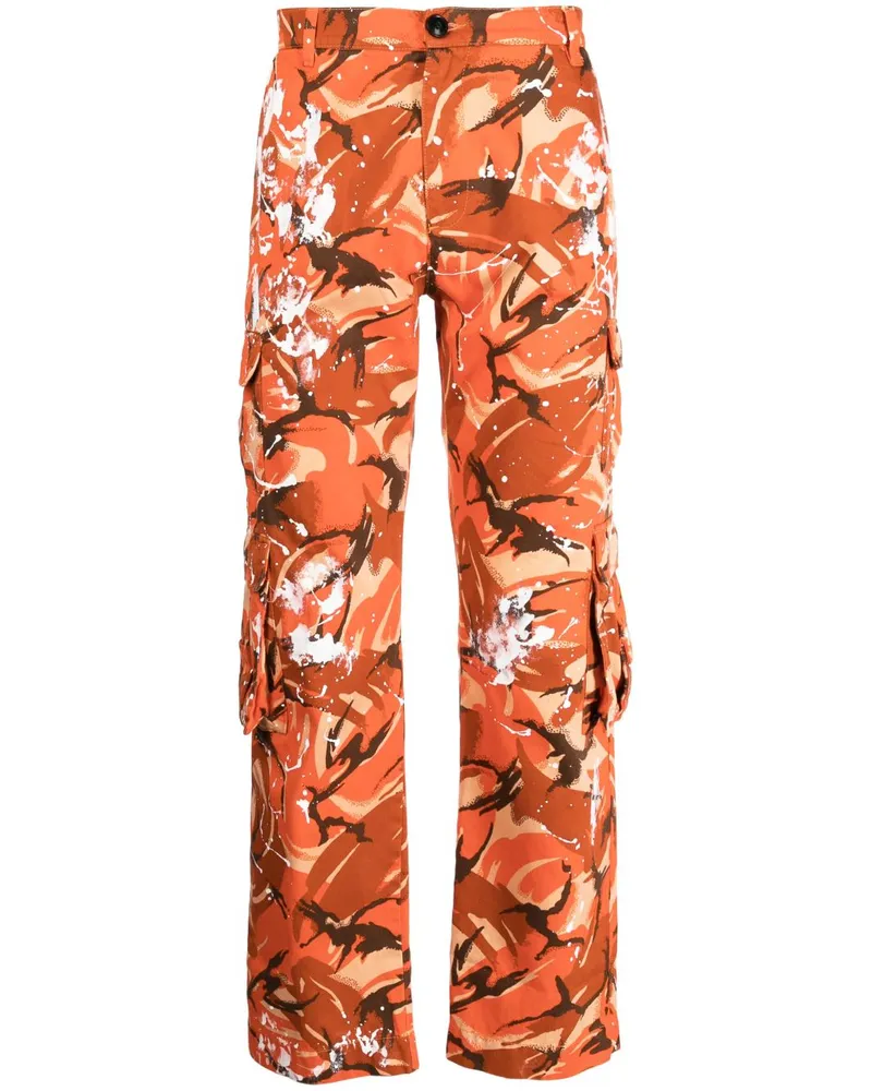 Martine Rose Cargohose mit Camouflage-Print Orange