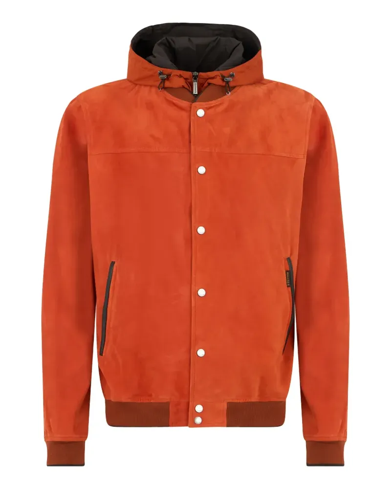 MOORER suede hooded jacket - Orange Orange