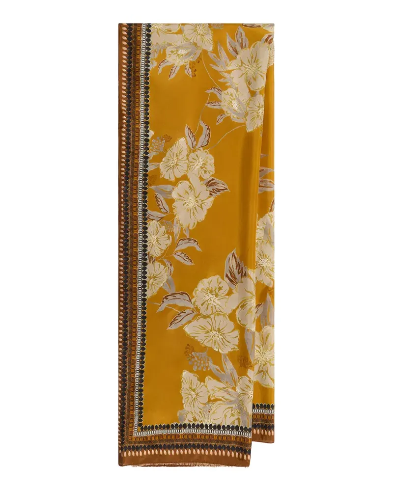 Maliparmi Schal mit Blumen-Print - Gelb Gelb