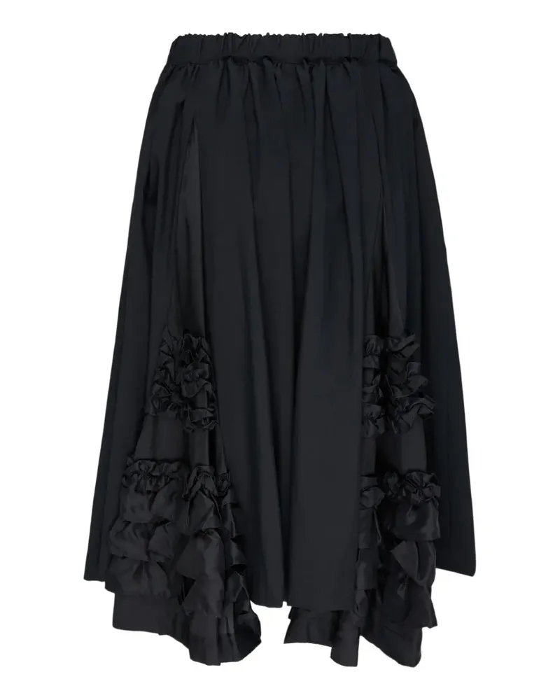 Comme des Garçons ruffled elasticated-waist skirt - Schwarz Schwarz