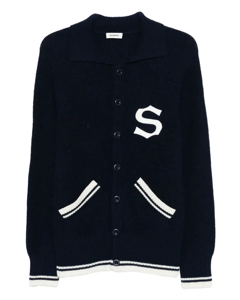 Sandro Klassischer Cardigan - Blau Blau