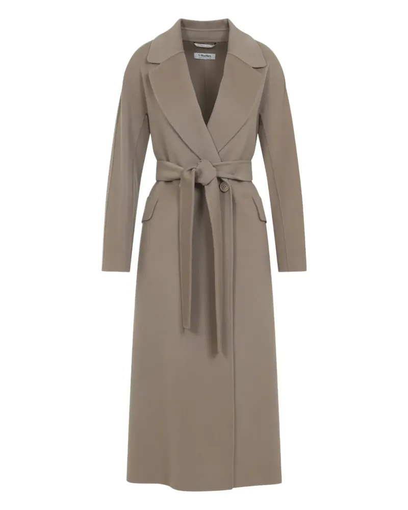 Max Mara Doppelreihiger Mantel mit Gürtel - Nude Nude