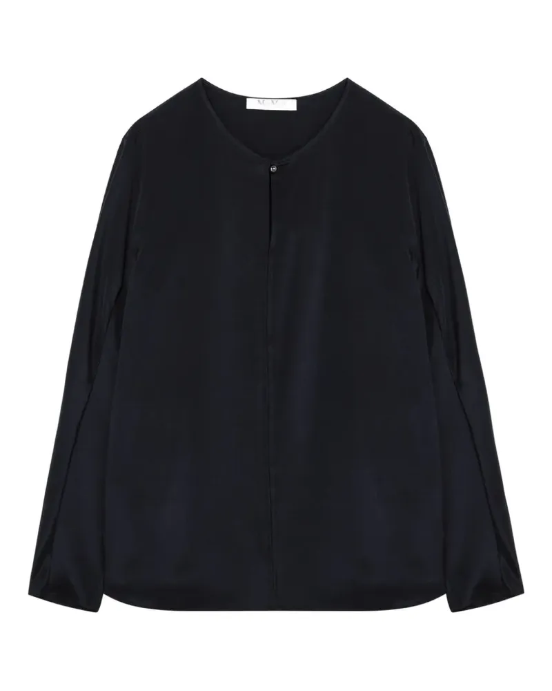 Max Mara Bluse aus Chinakrepp - Blau Blau