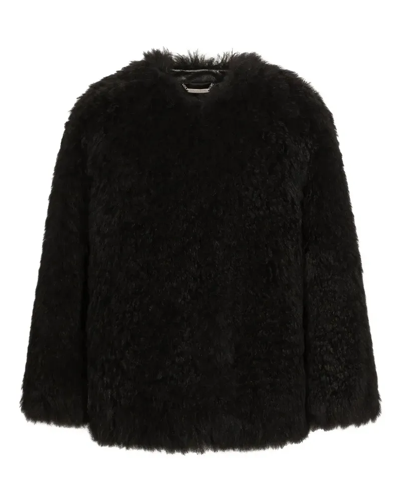 Dolce & Gabbana Mantel aus Shearling - Schwarz Schwarz