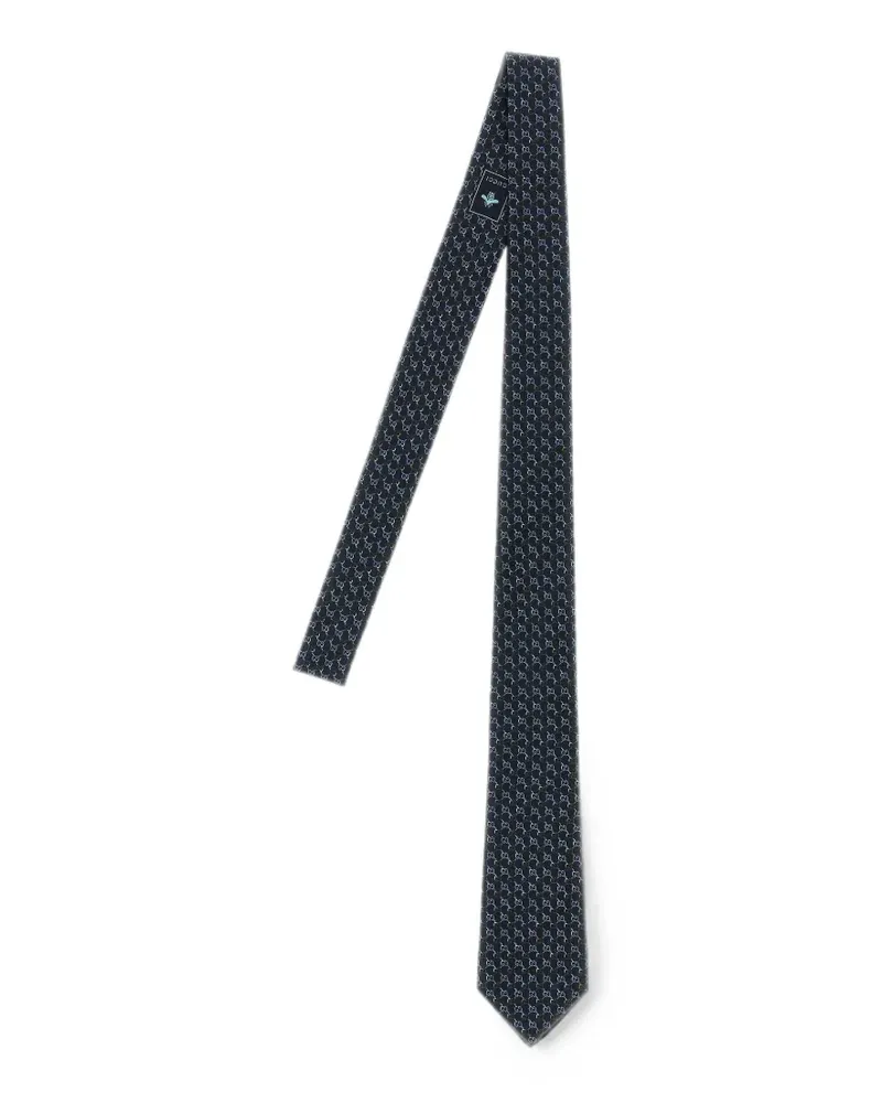 Gucci Seidenkrawatte mit GG-Jacquardmuster - Blau Blau