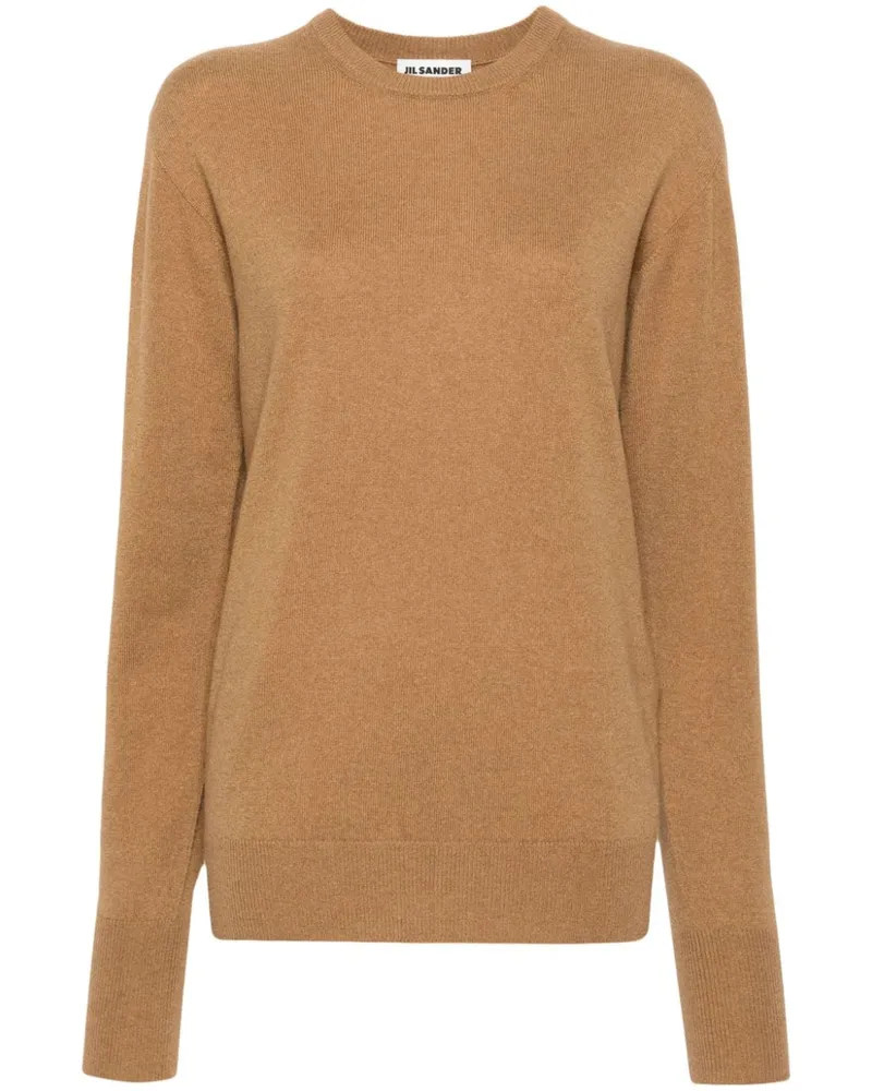 Jil Sander Kaschmirpullover mit rundem Ausschnitt - Nude Nude