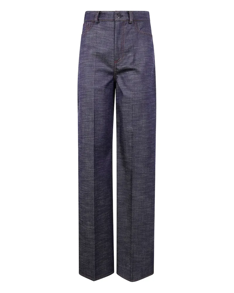 Mantù Hose mit Kontrastnähten - Blau Blau