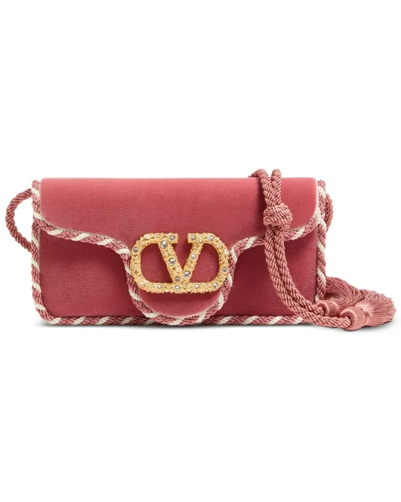 Valentino Garavani Locò Clutch mit Schmucksteinen - Rosa Rosa