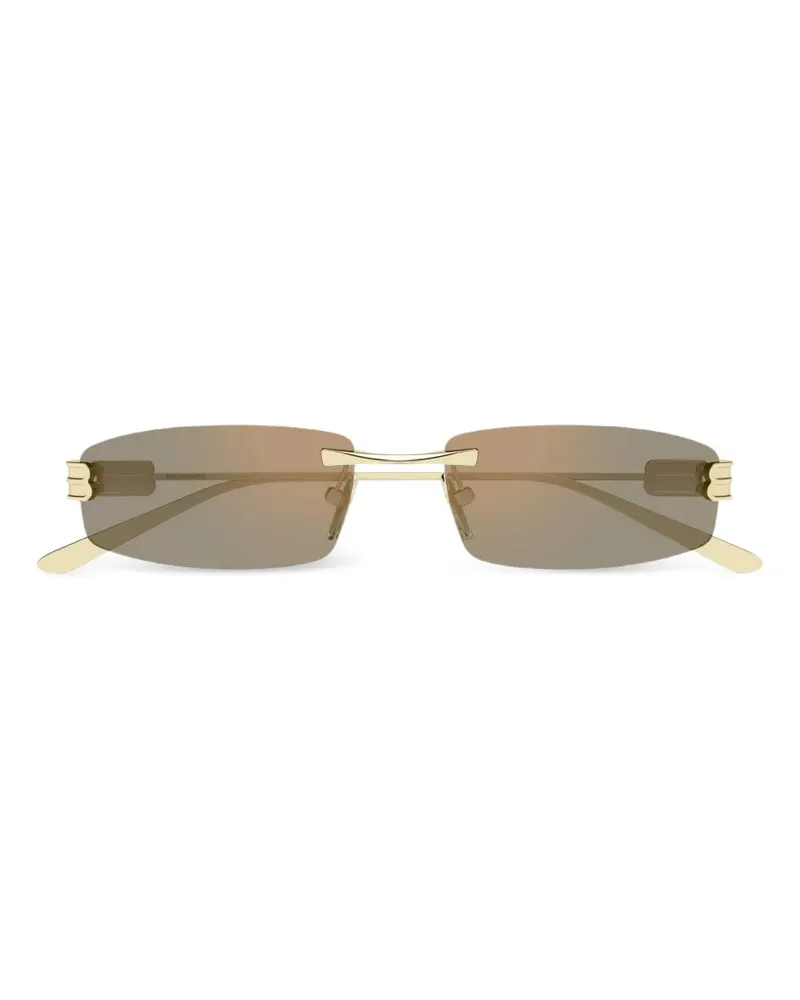 Balenciaga Sonnenbrille mit eckigem Gestell - Gold Gold