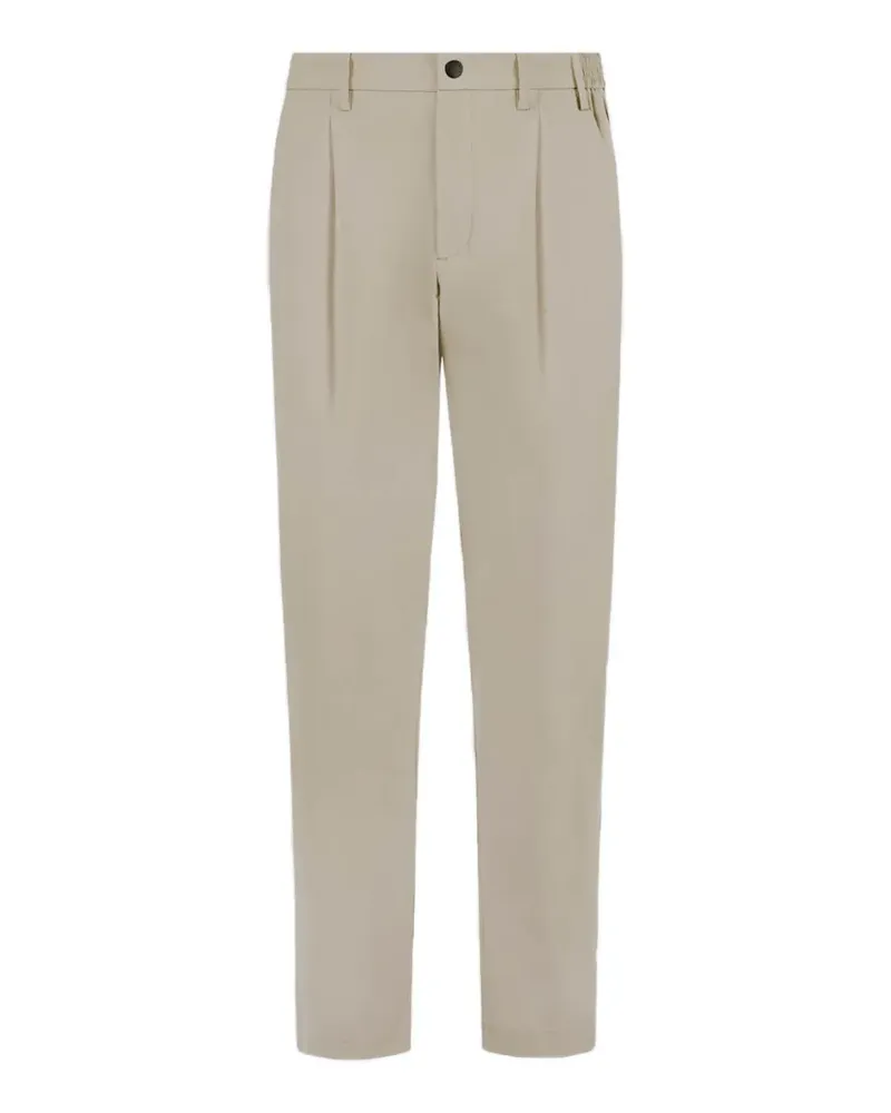 People of Shibuya Kobra PM931 pleated technical-stretch trousers - Nude Nude