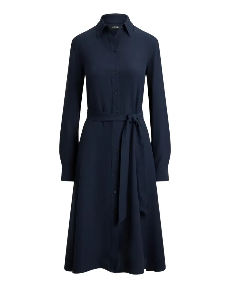Ralph Lauren Georgette-Midikleid mit Gürtel - Blau Blau
