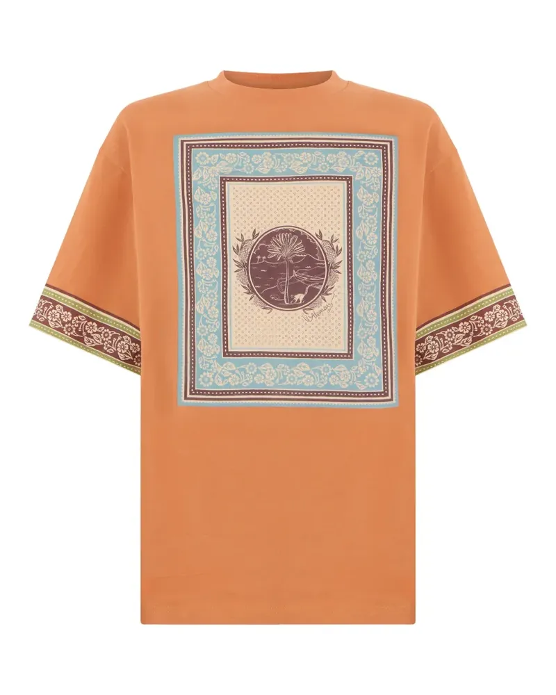 ALEMAIS Alberta graphic-print short-sleeve T-shirt - Orange Orange