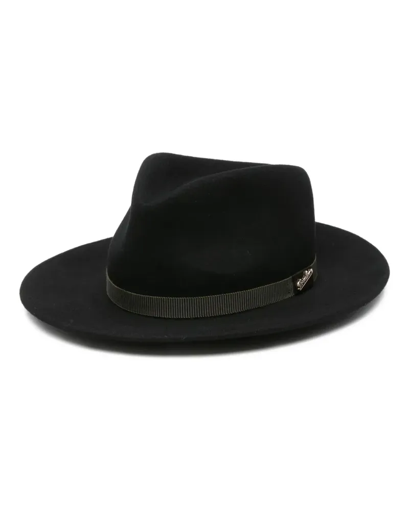 Borsalino Fedora aus Filz - Schwarz Schwarz