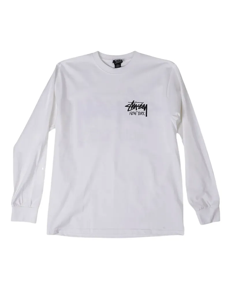Stüssy New York Langarmshirt - Weiß Weiß