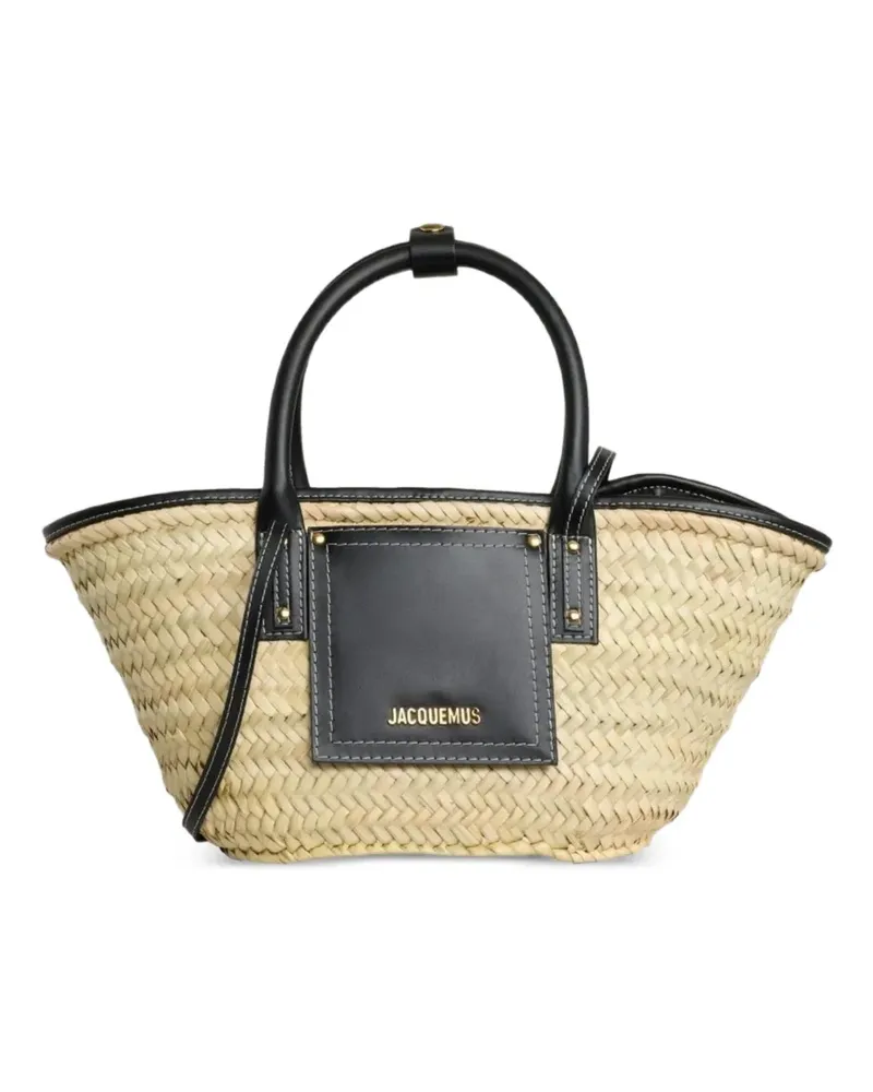 Jacquemus The Small Soli woven beach bag - Nude Nude