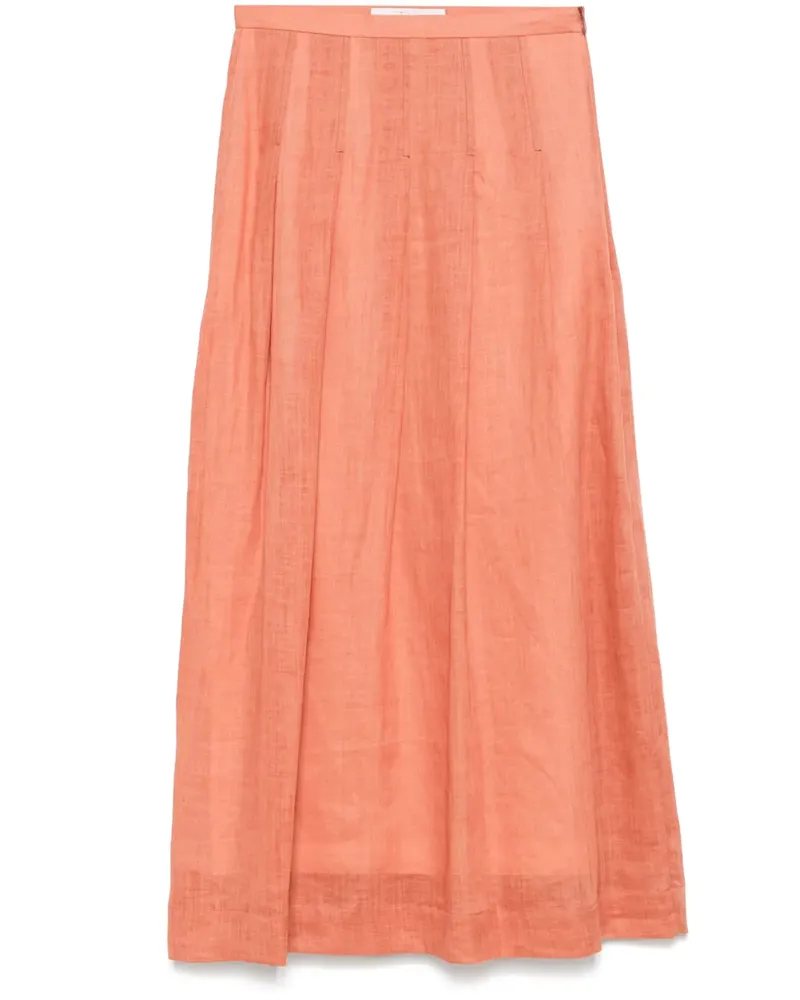 TELA Maxirock mit Falten - Orange Orange
