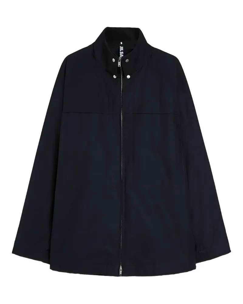 Jil Sander Strukturierte Jacke mit Stehkragen - Blau Blau