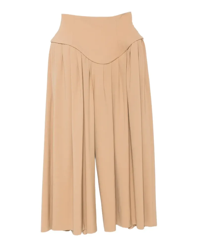 A.W.A.K.E. Wide-Leg-Hose mit Bundfalten - Nude Nude