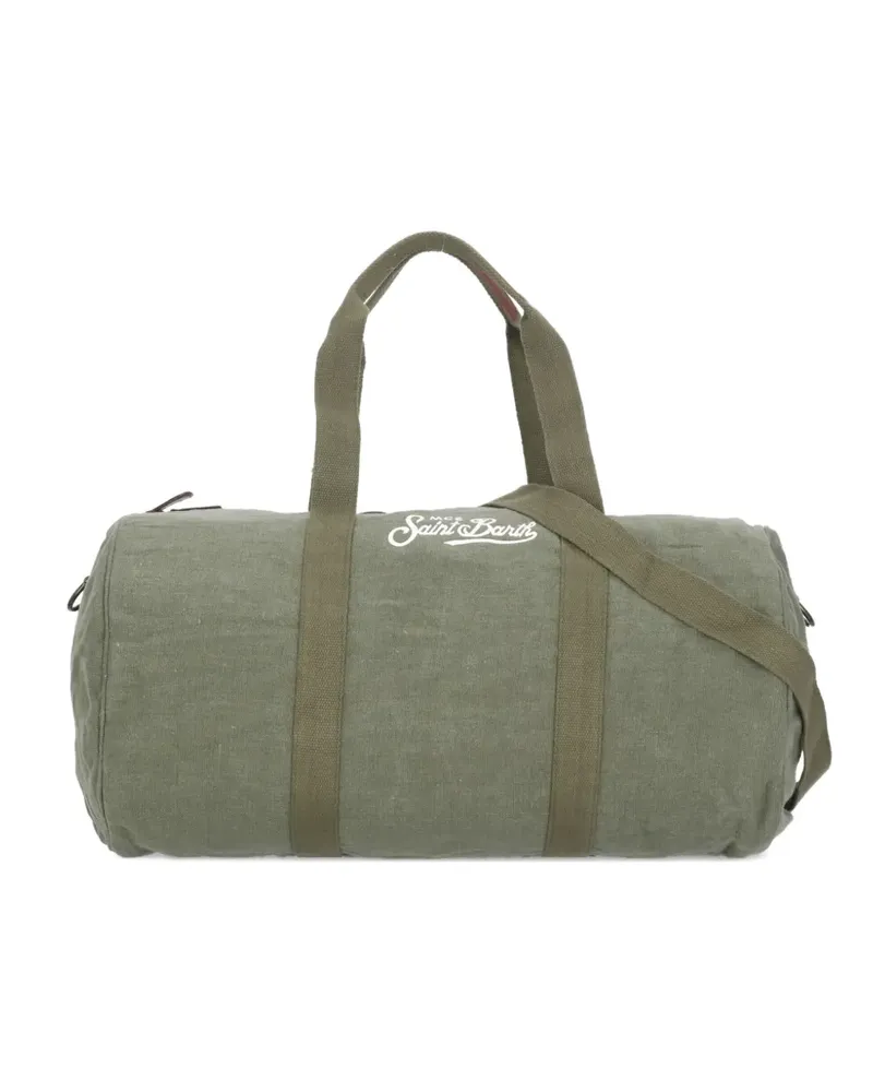MC2 Saint Barth Reisetasche mit Logo-Stickerei - Grün Grün
