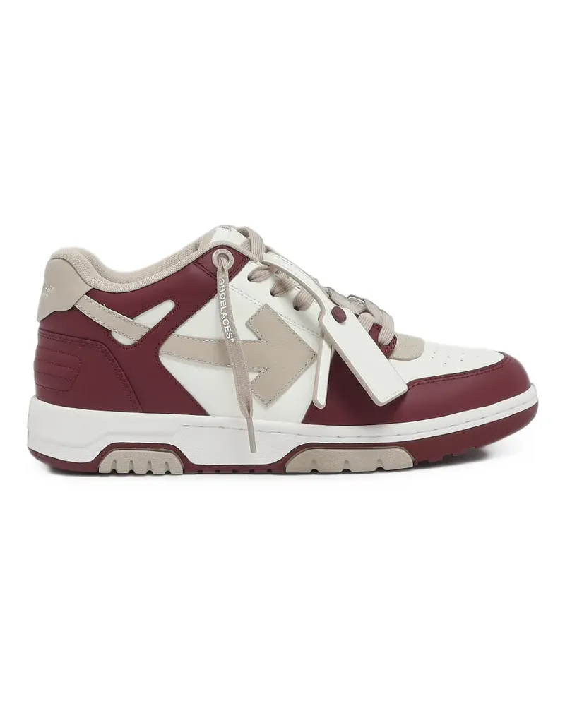 OFF-WHITE Out Of Office panelled leather sneakers - Rot Rot
