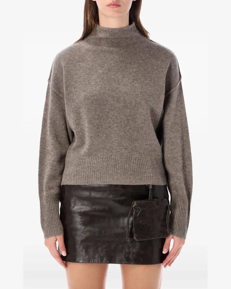 The Garment Pullover mit hohem Kragen und Knöpfen hinten - Braun Braun