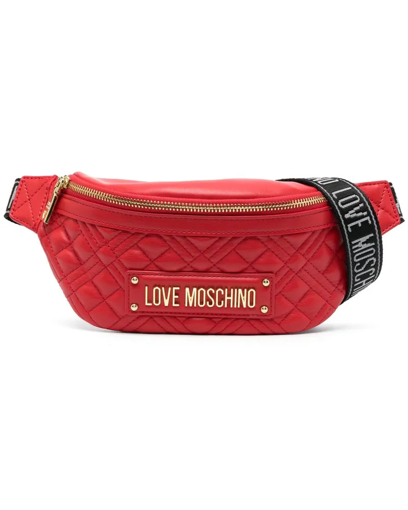 Moschino Gürteltasche mit Logo Rot