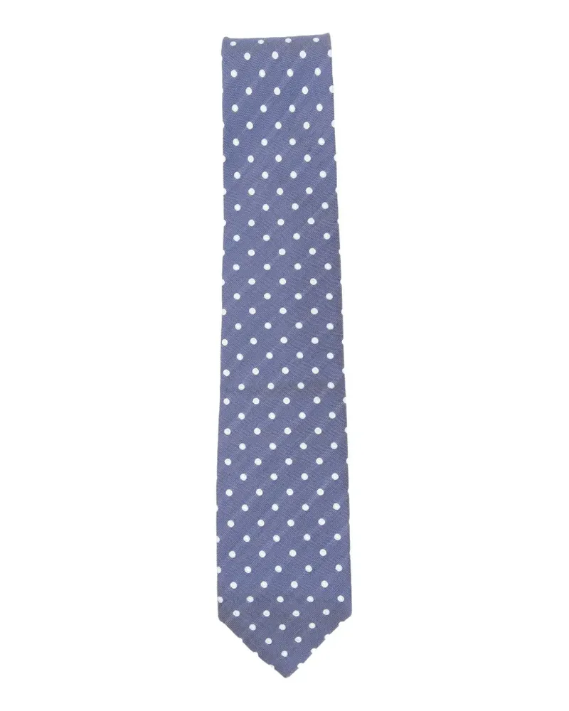 BARBA polka-dot tie - Blau Blau