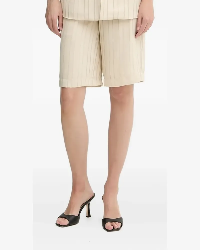 Armani Exchange Nadelstreifen-Shorts mit Stretchbund - Nude Nude