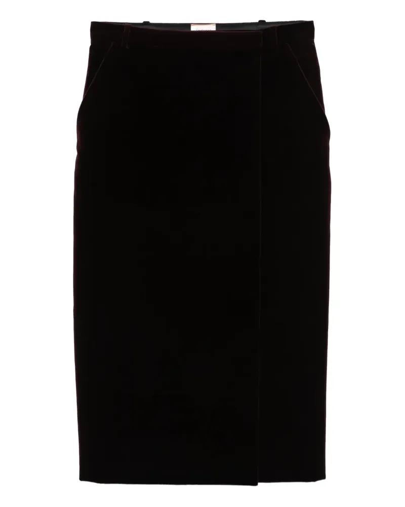 Saint Laurent Midirock aus Samt - Rot Rot