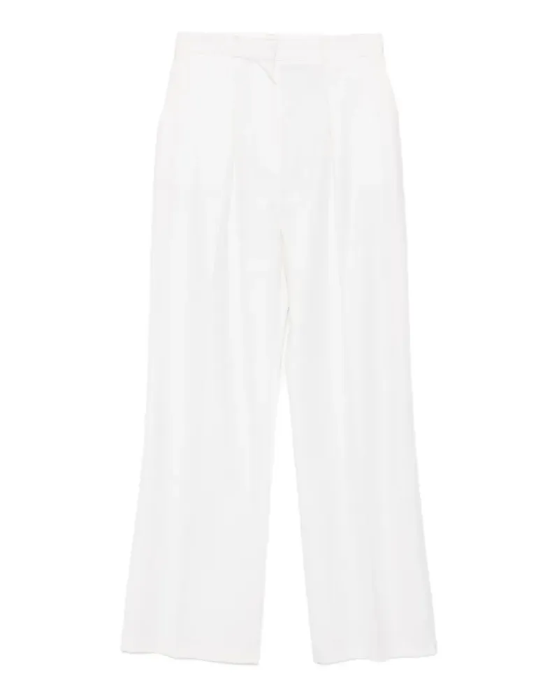Elisabetta Franchi pressed-crease wide-leg trousers - Weiß Weiß