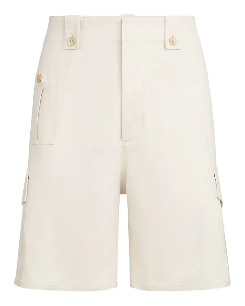 Brunello Cucinelli Cargoshorts aus Baumwolle und Leinen - Nude Nude