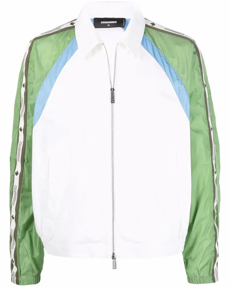Dsquared2 Bomberjacke mit Logo-Streifen - Weiß Weiß