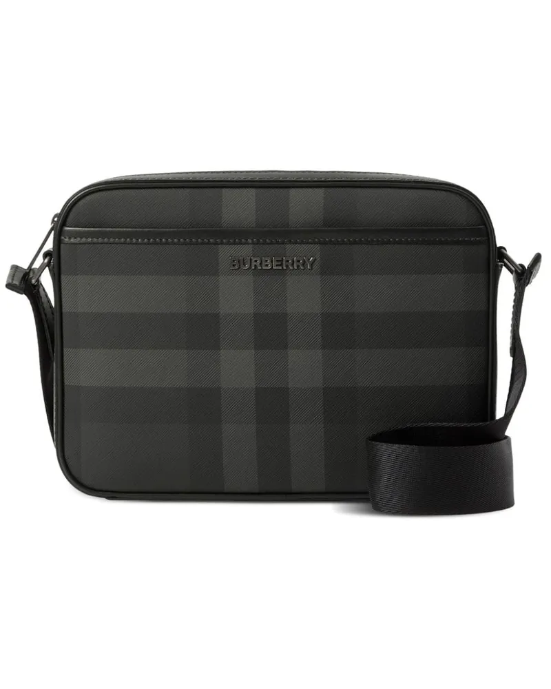 Burberry Kuriertasche mit Karomuster - Schwarz Schwarz
