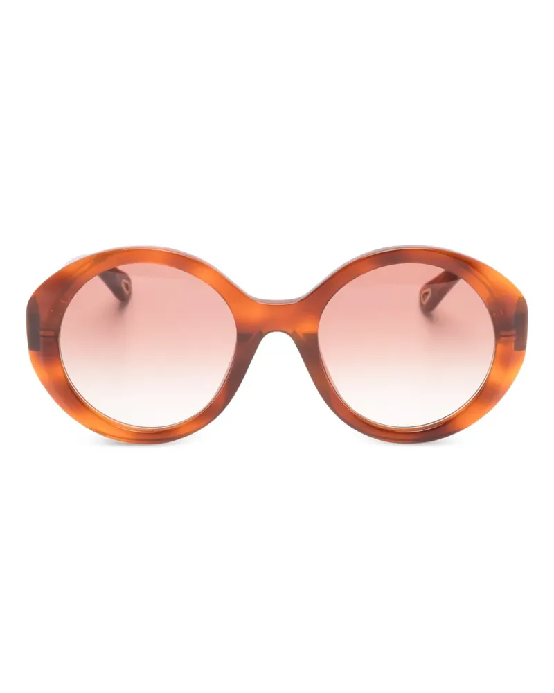 Chloé Sonnenbrille mit Logo - Braun Braun