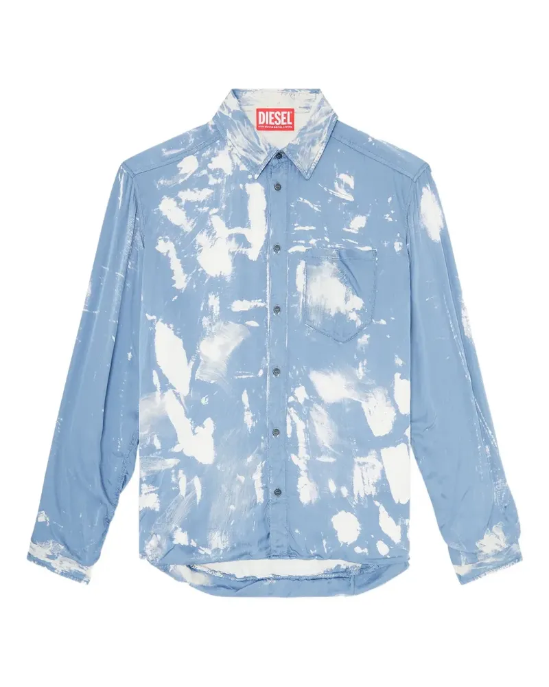 Diesel S-Ramon-Plain Hemd mit Tasche - Blau Blau