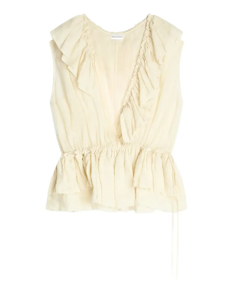 Dries van Noten Top mit Rüschen - Nude Nude
