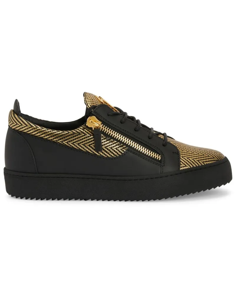 Giuseppe Zanotti Frankie Sneakers im Metallic-Look - Schwarz Schwarz