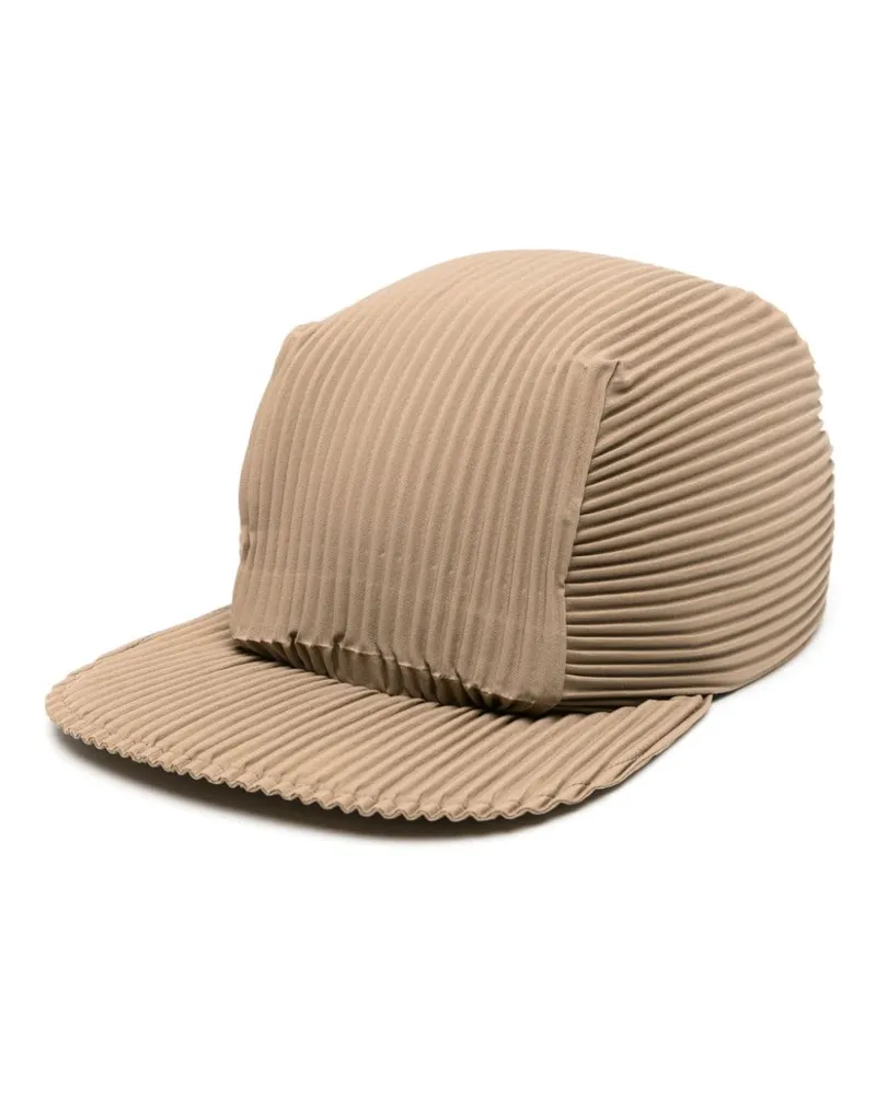 Issey Miyake Plissierte Baseballkappe - Braun Braun