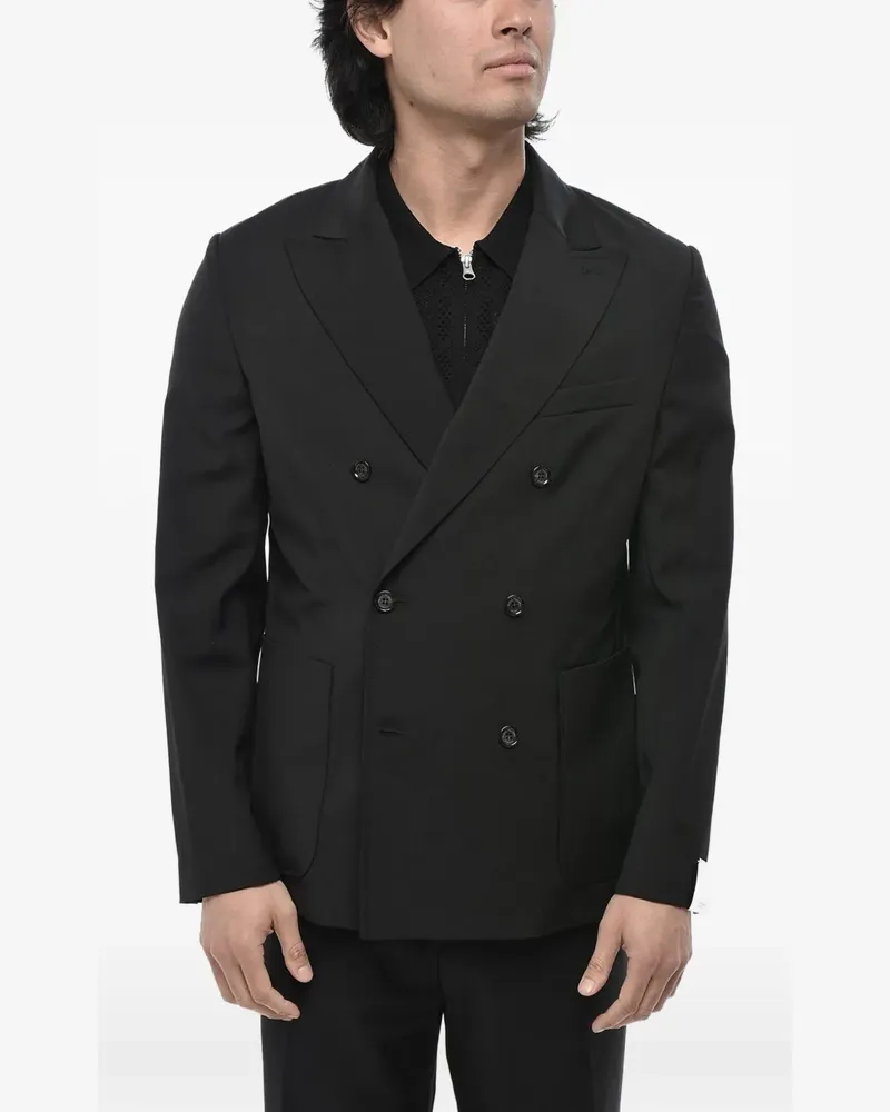 Paolo Pecora Milano double-breasted blazer - Schwarz Schwarz