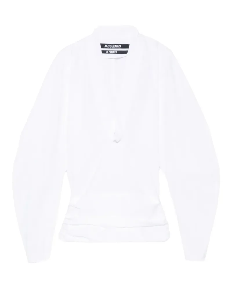 Jacquemus Colombe Bluse mit V-Ausschnitt - Weiß Weiß