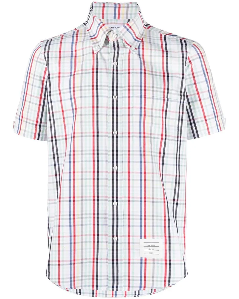 Thom Browne Hemd mit Vichy-Karomuster - Weiß Weiß