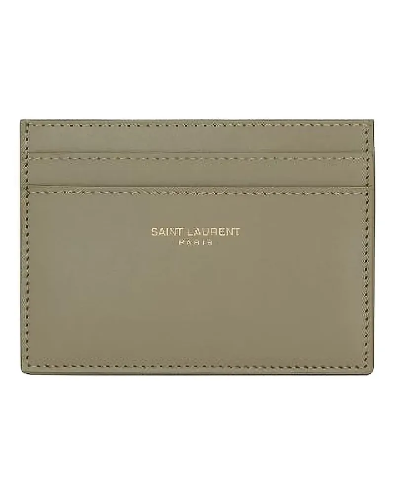 Saint Laurent Kartenetui aus Kalbsleder - Grün Grün