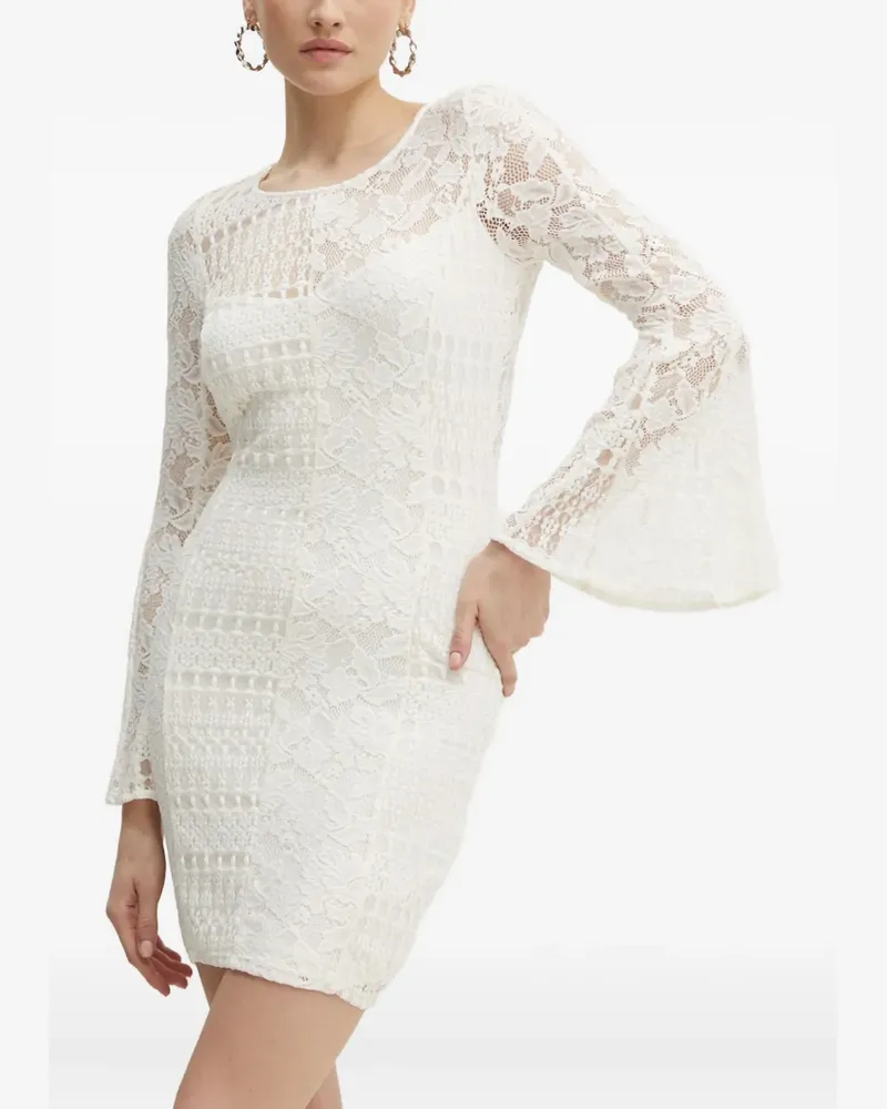 Guess Rückenfreies Minikleid aus Spitze - Weiß Weiß