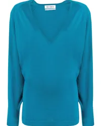 ATTICO Pullover mit tiefem Ausschnitt Blau