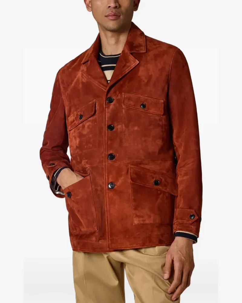 Paul Smith Hemdjacke aus Wildleder - Rot Rot