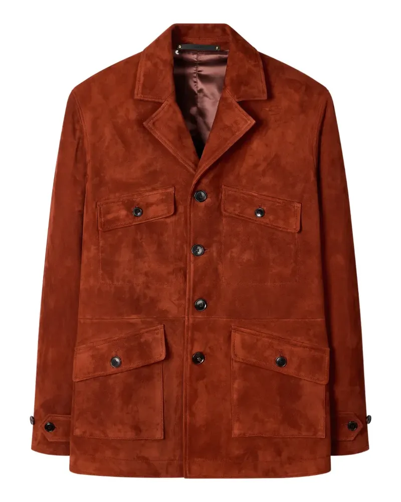 Paul Smith Hemdjacke aus Wildleder - Rot Rot
