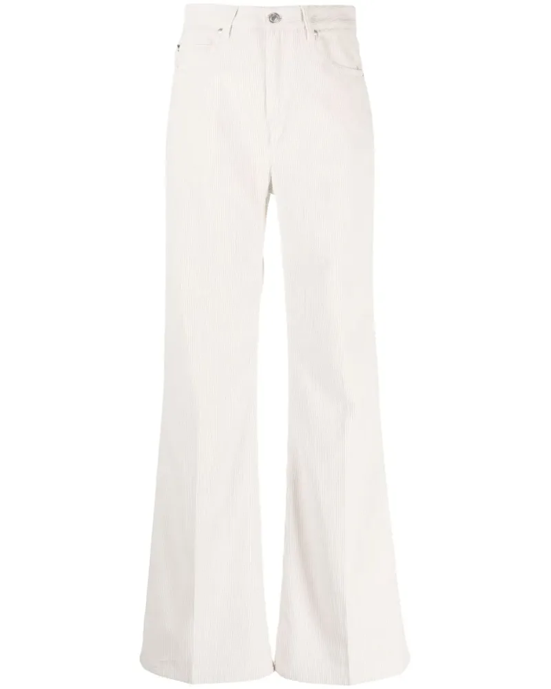 AMI Paris Ausgestellte Cordhose - Weiß Weiß