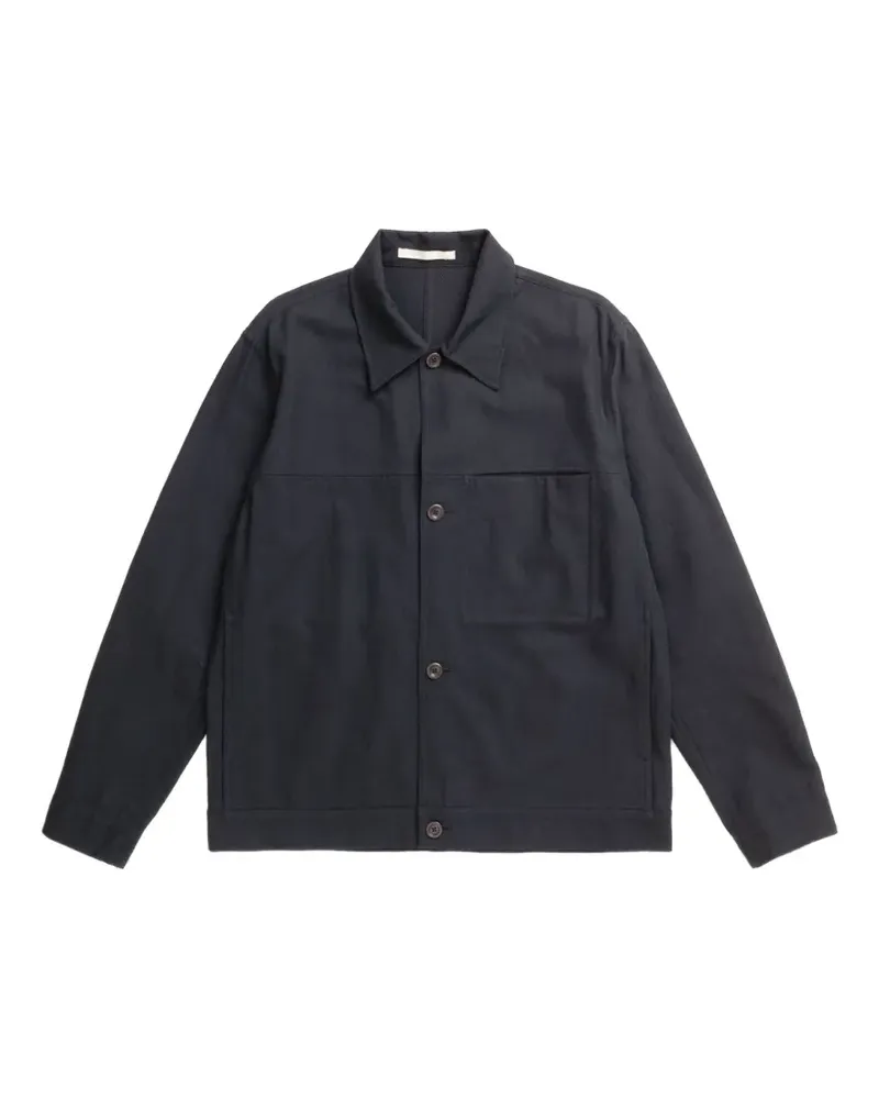 Norse Projects Arresskov Windstopper Hemdjacke mit Taschendetail - Blau Blau