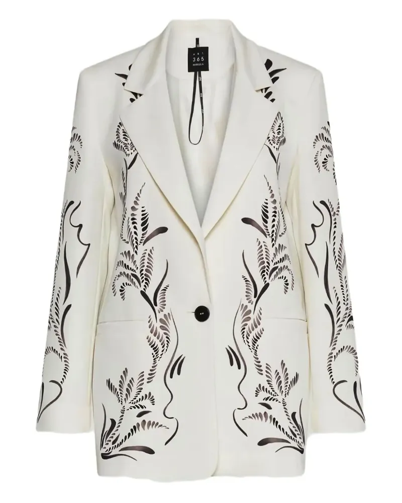 MARELLA Blazer mit Blumen-Print - Weiß Weiß